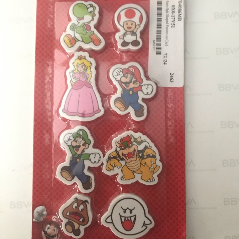 Mario erasers